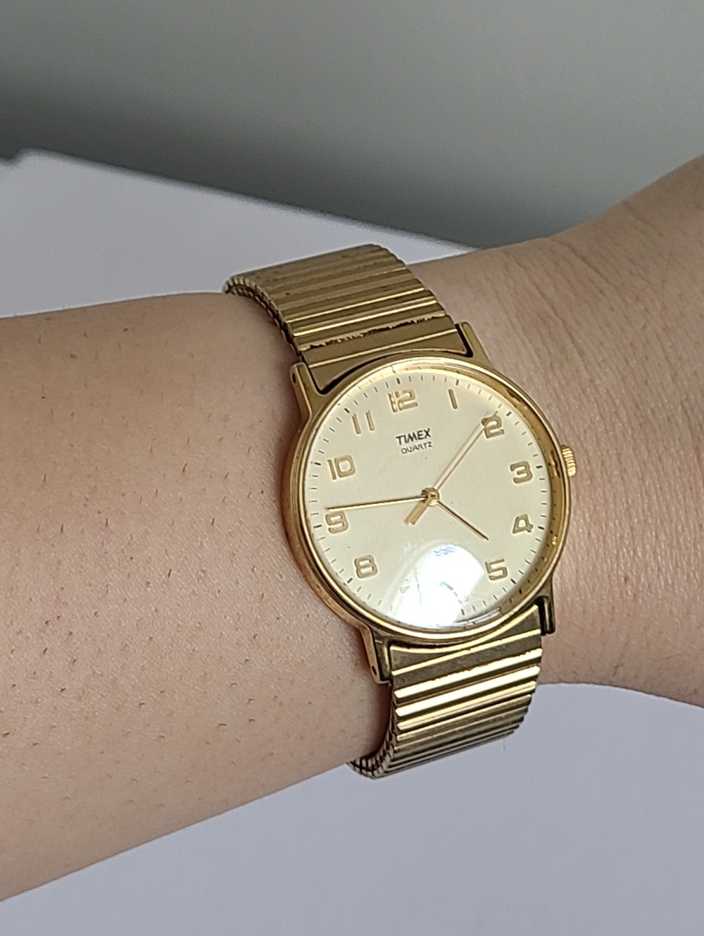 Vintage Timex Quartz LA Cell T82 Gold Tone Water Resistant Men's Dress Watch - Picture 5 of 16